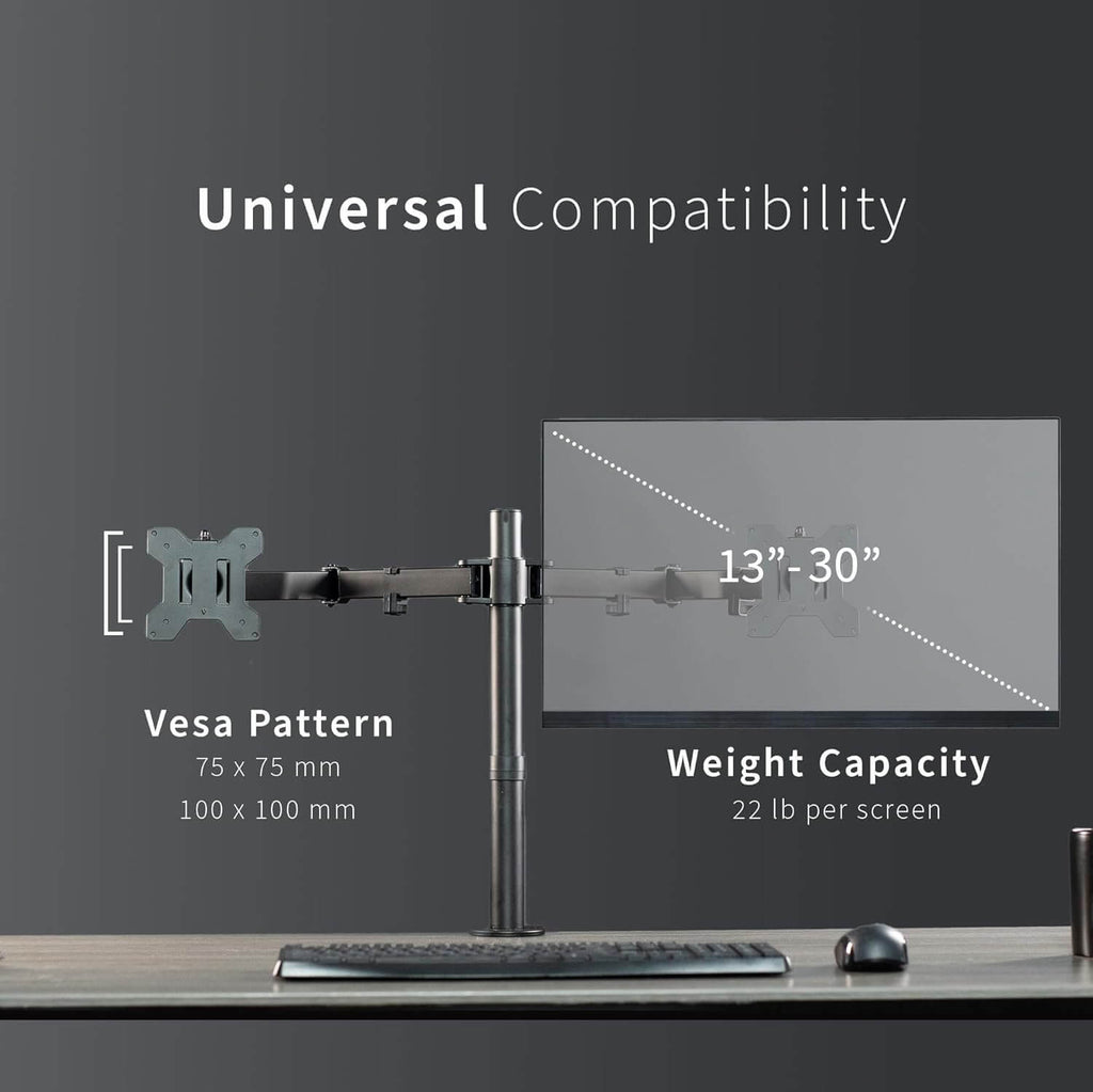 Adjustable Single & Dual Arm Monitor Desk Mount – view 5