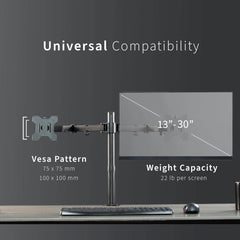 Adjustable Single & Dual Arm Monitor Desk Mount