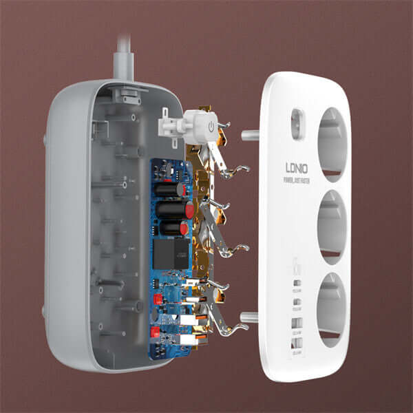 LDNIO 3 Outlets 4 USB 3250W Power Strip #SE3436 – view 4