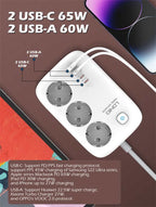 LDNIO 3 Outlets 4 USB 3250W Power Strip #SE3436 – view 6