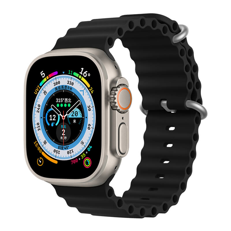Ocean Silicone Band – Black / 38-40-41mm