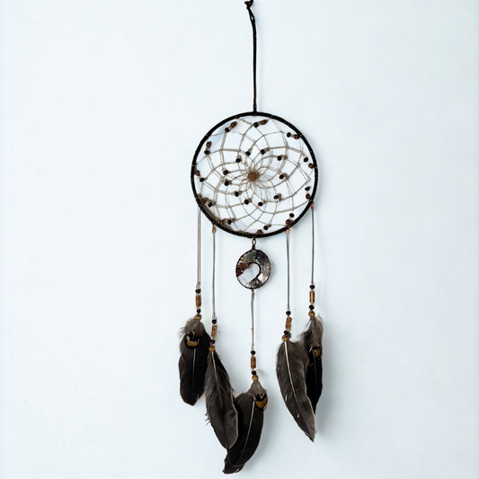 Handcrafted Black Feather Dreamcatcher