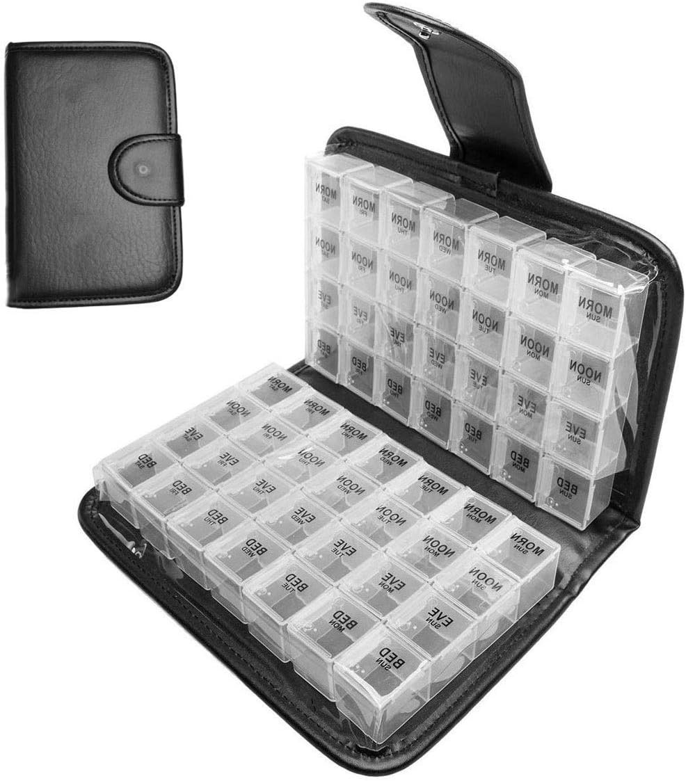 Large Pill Box Travel Organizer with Case – view 7