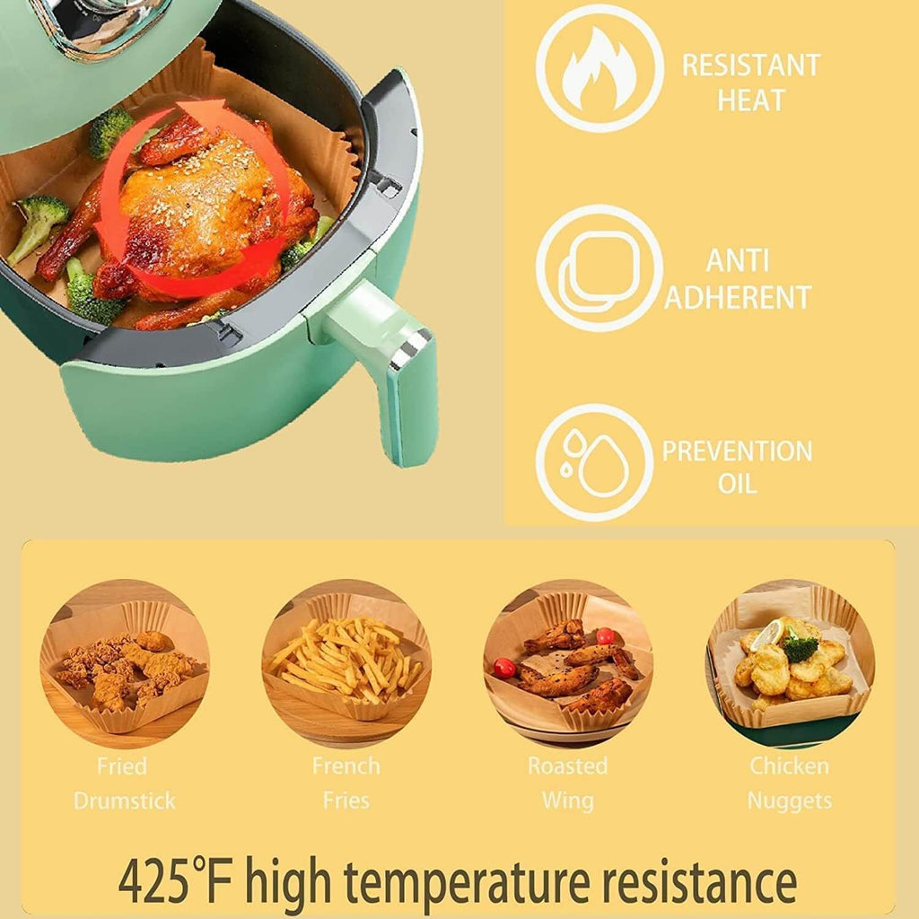 Air Fryer Square Disposable Paper Liners (Pack of 100) – view 5