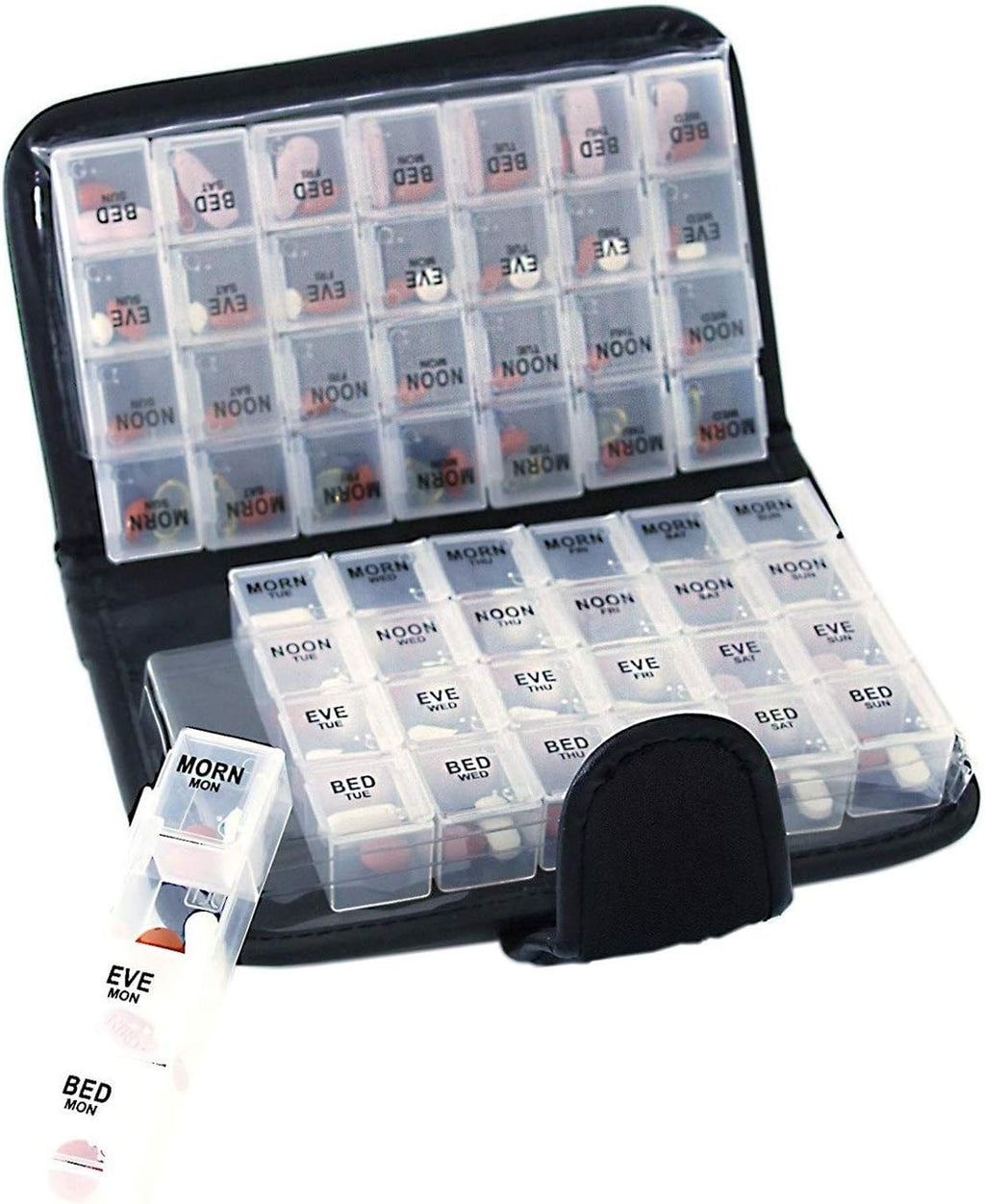 Large Pill Box Travel Organizer with Case