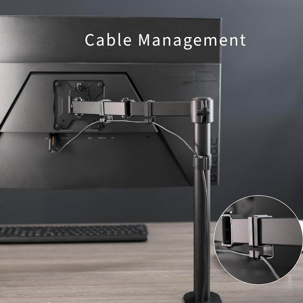 Adjustable Single & Dual Arm Monitor Desk Mount – view 9