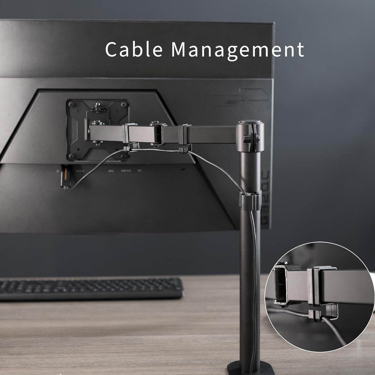 Adjustable Single & Dual Arm Monitor Desk Mount – view 9