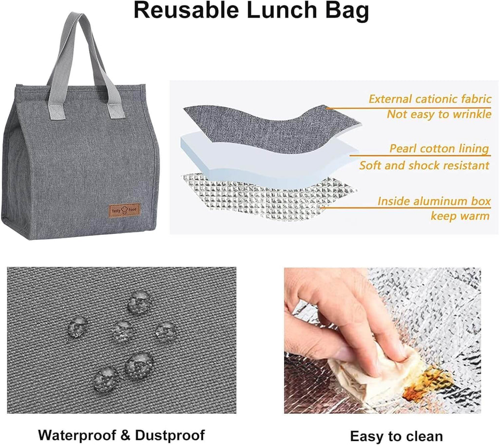 Reusable Insulated Lunch Tote Bag – view 5