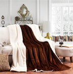 Sherpa Fleece Blanket – Brown