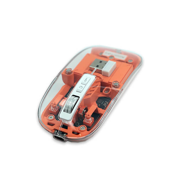 ماوس لاسلكي شفاف قابل لإعادة الشحن 