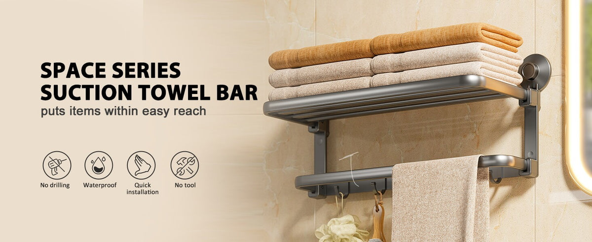 TAILI Space3.0 Double Folding Bath Towel Holder #AW837 – view 11