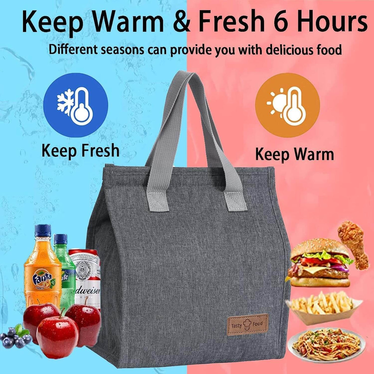 Reusable Insulated Lunch Tote Bag – view 2