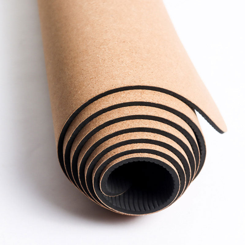 Natural Cork Yoga Mat with TPE Base