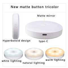 Rechargeable Round Motion Sensor 3 Mode Light