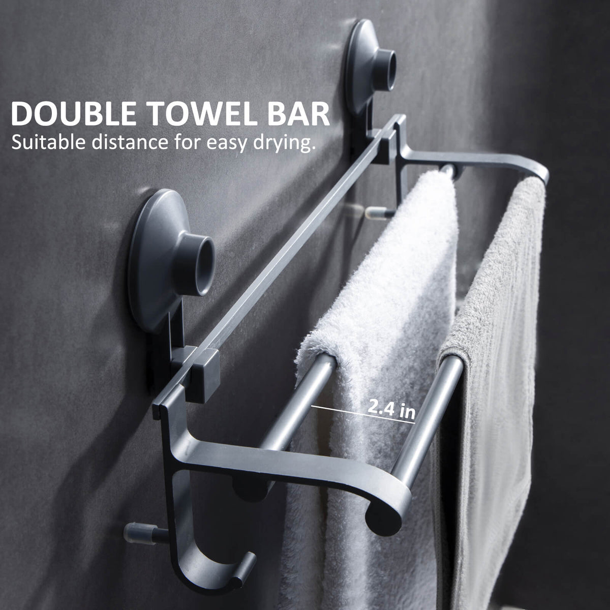 TAILI Space3.0 Heavy Duty Suction Towel Bar #AW838 – view 6