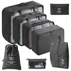 8 Piece Travel Packing Cubes Luggage Organizer