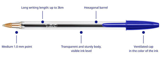 Bic Cristal Original Ballpoint Medium Pen - Buyrouth