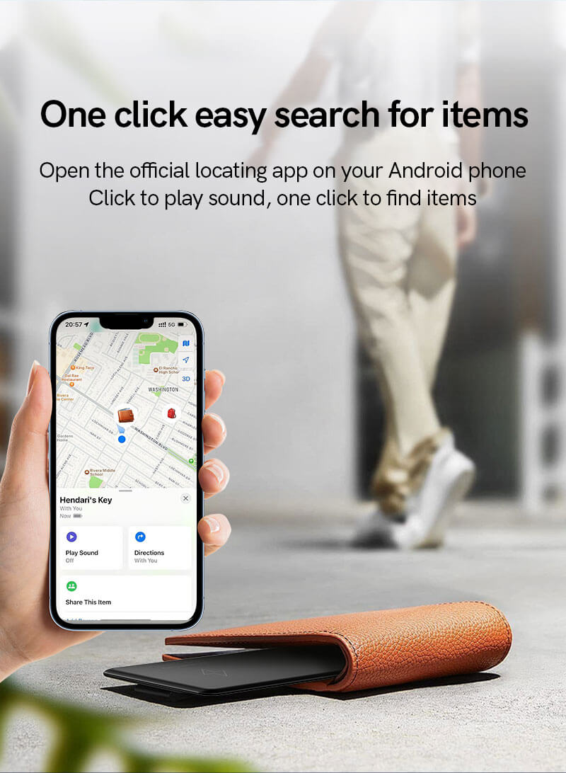 Loshall Smart Wallet Tracker Card for Android #F09A – view 4