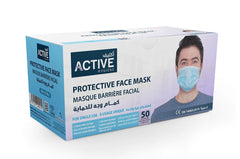 Box of 50 3-Ply Face Masks by Active - Buyrouth