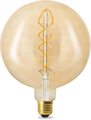 Oversized LED Filament Dimmable Amber Light Bulb #G150