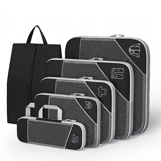 6 Piece Deluxe Travel Organizers Set
