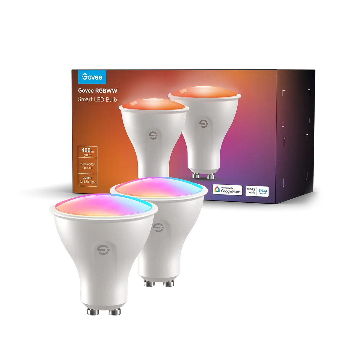 Govee GU10 RGBWW Smart Light Bulbs (Pack of 2) #H600D