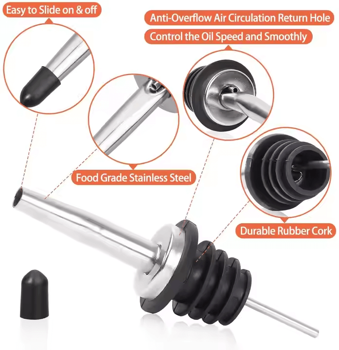 Stainless Steel Liquor Pour Spouts (Pack of 2) – view 7