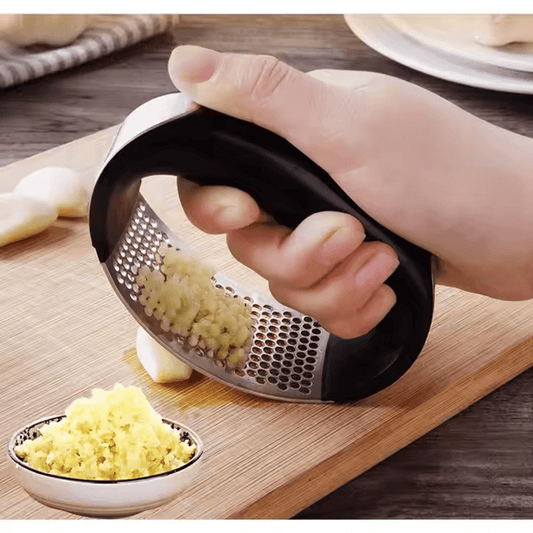 Ergonomic Stainless Steel Garlic Press Set