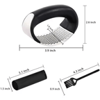 Ergonomic Stainless Steel Garlic Press Set – view 2