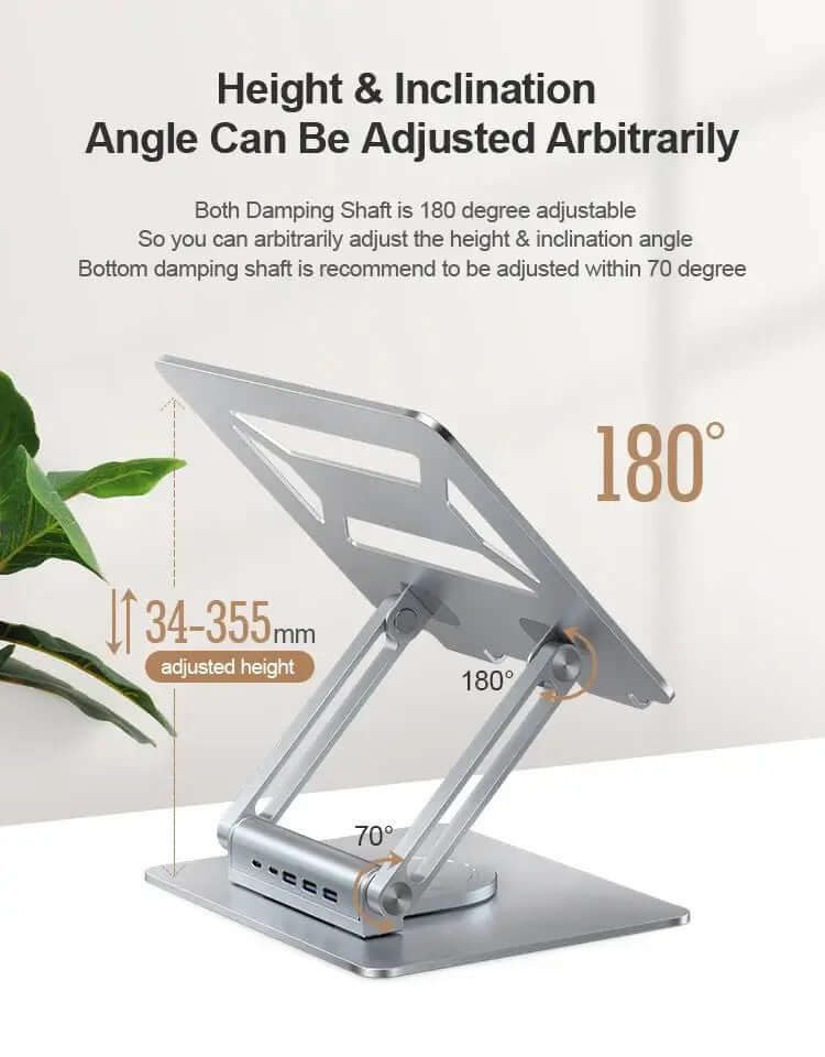 Adjustable Laptop Hub Docking Station Stand  - Buyrouth