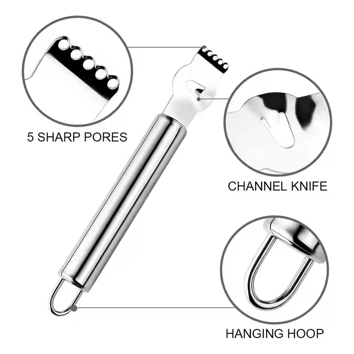 Stainless Steel Citrus Zester & Channel Knife – view 3