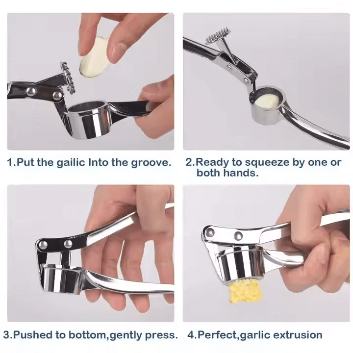 Stainless Steel Garlic Press – view 4