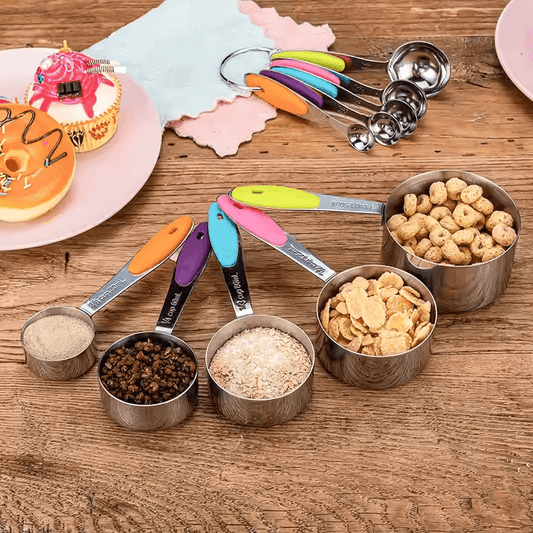 Stainless Steel Measuring Cups & Spoons Set