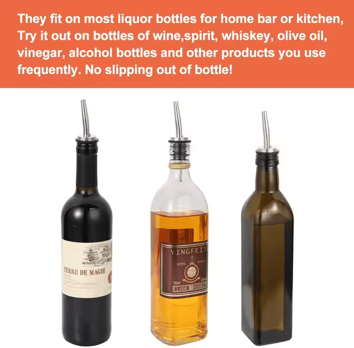 Stainless Steel Liquor Pour Spouts (Pack of 2) – view 3