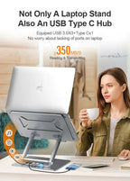 Adjustable Laptop Hub Docking Station Stand #E13SU – view 7