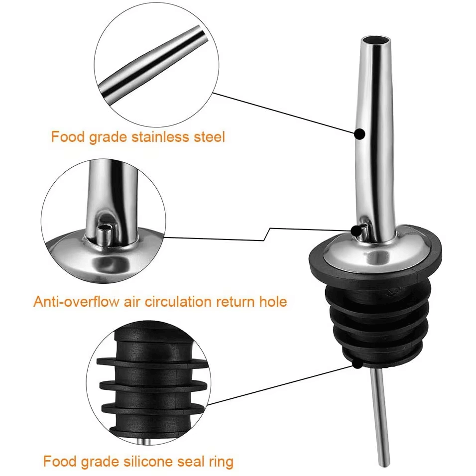 Stainless Steel Liquor Pour Spouts (Pack of 2) – view 8