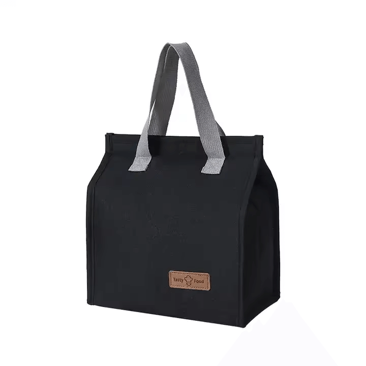 Reusable Insulated Lunch Tote Bag – Black