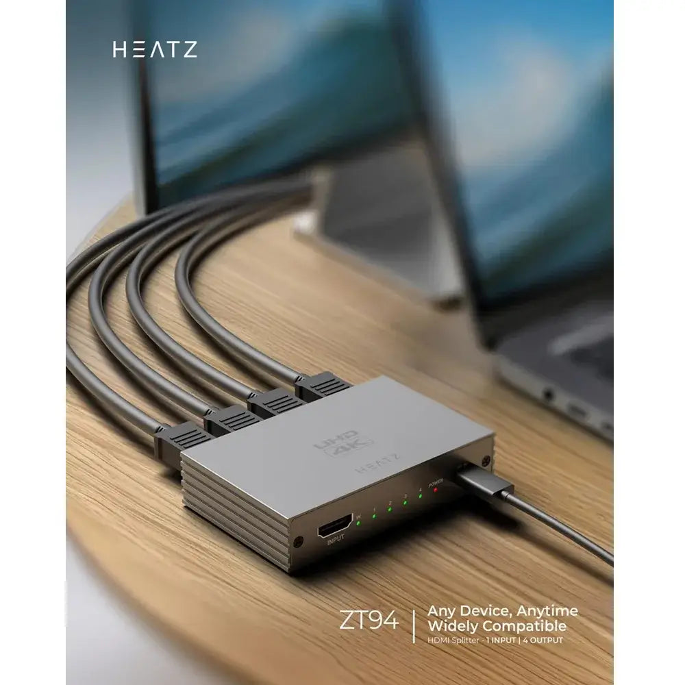 HEATZ 4K Ultra HD 4-Port HDMI Splitter #ZT94 – view 2