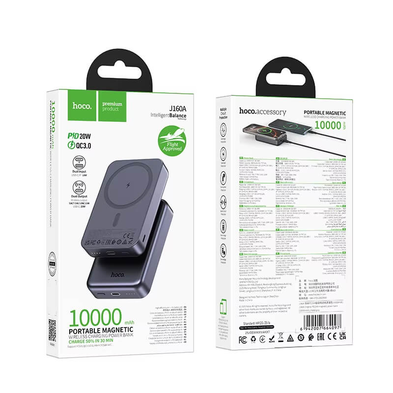 Hoco PD20W Magnetic Wireless Power Bank #J160A – view 5
