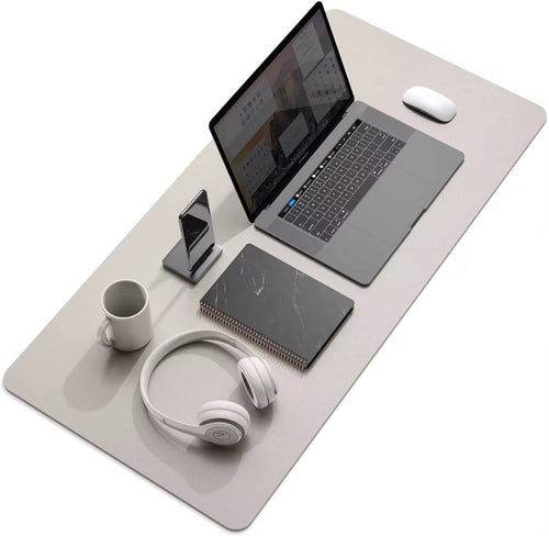 PU Leather Office Desk Mat – Grey