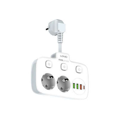 LDNIO 2 Outlets Portable Electrical Extension Socket #SE2435 - Buyrouth