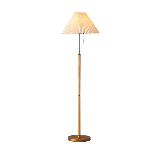 Aisilan Hladgunnr White Ash Wooden Floor Lamp #LD022
