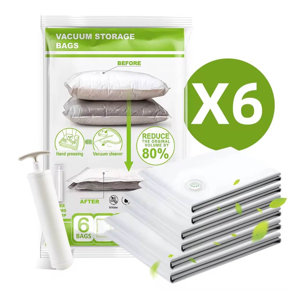 TAILI 6 Pack Vacuum Bags with Pump #ZHV458