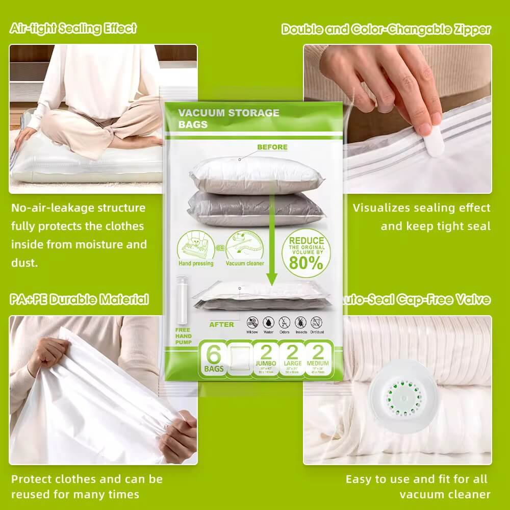 TAILI 6 Pack Vacuum Bags with Pump #ZHV458 – view 12