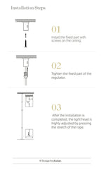 Aisilan Hourglass Floating Ceiling to Floor Lamp #LD014C – view 3