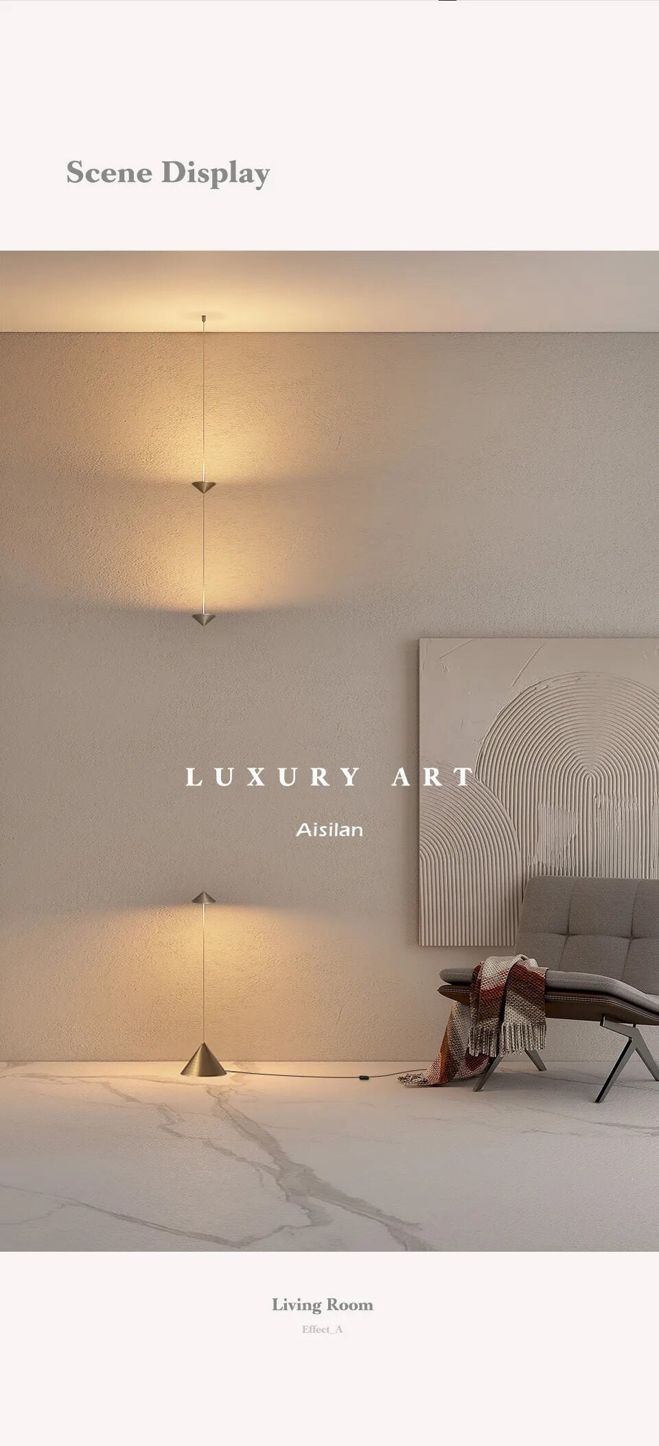 Aisilan Hourglass Floating Ceiling to Floor Lamp #LD014C – view 18