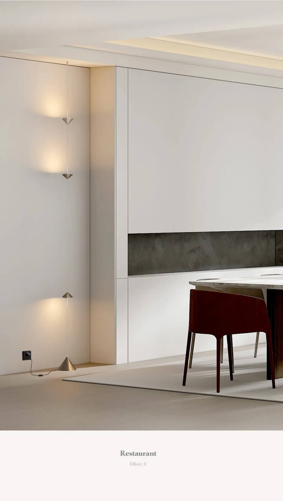 Aisilan Hourglass Floating Ceiling to Floor Lamp #LD014C – view 19