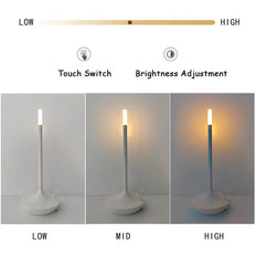 Cordless Candle Shaped Wick Table Lamp