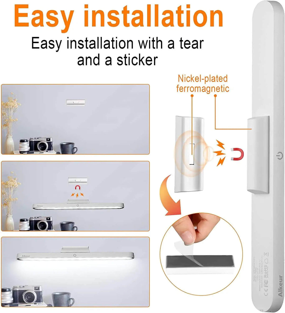 Dimmable Touch LED Magnetic Rechargeable Wall Light – view 8