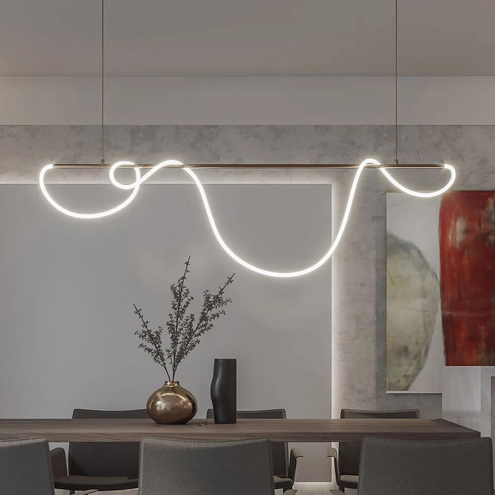 Linear Style LED Flexible Lighting Tube Chandelier - Buyrouth